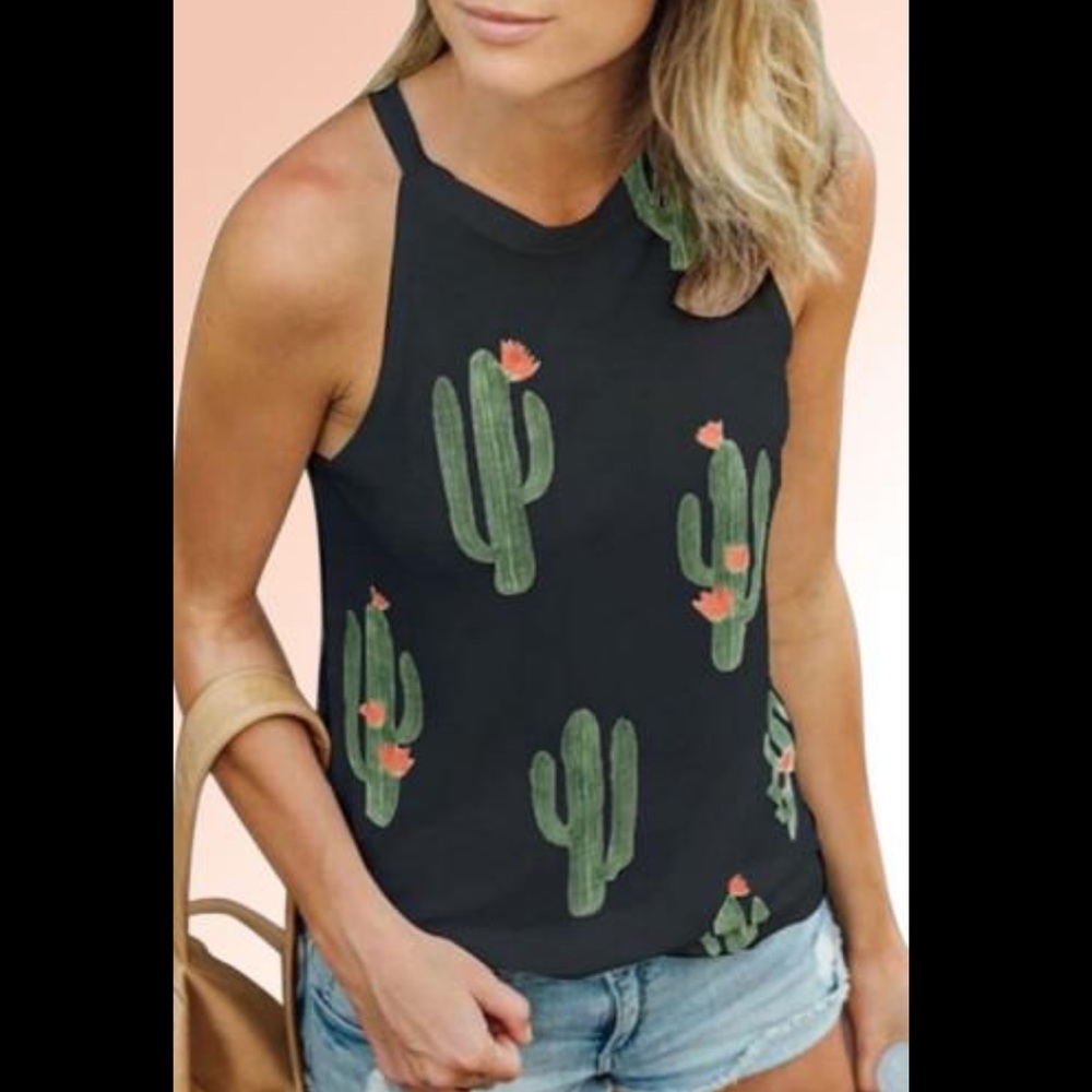 Black Cactus Tank